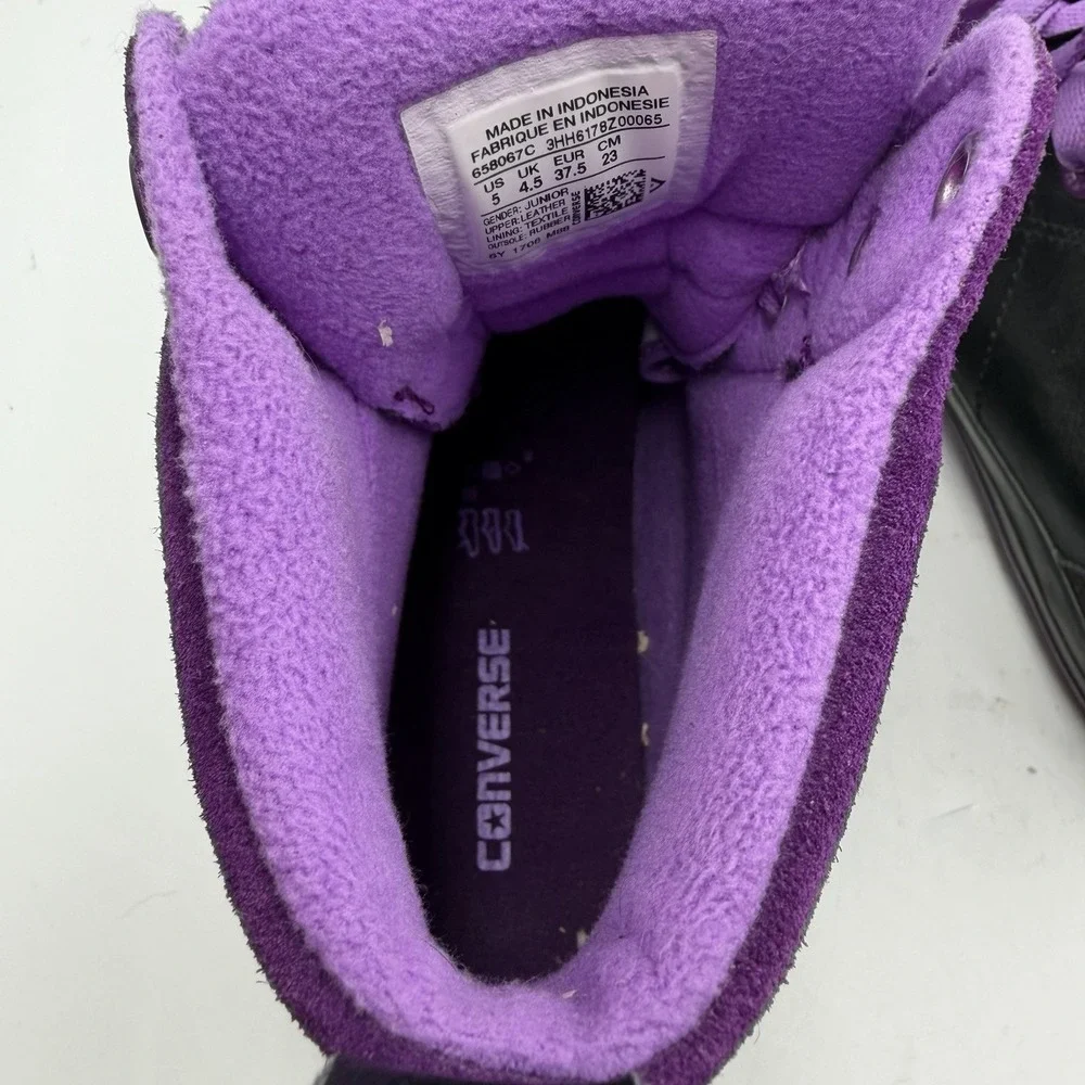 Converse Chuck‎ Taylor All Star High Top Purple & Black Size 5 Youth Junior